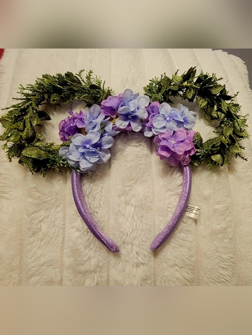 Disney 2022 Purple Floral Adult Mickey Ears Headband